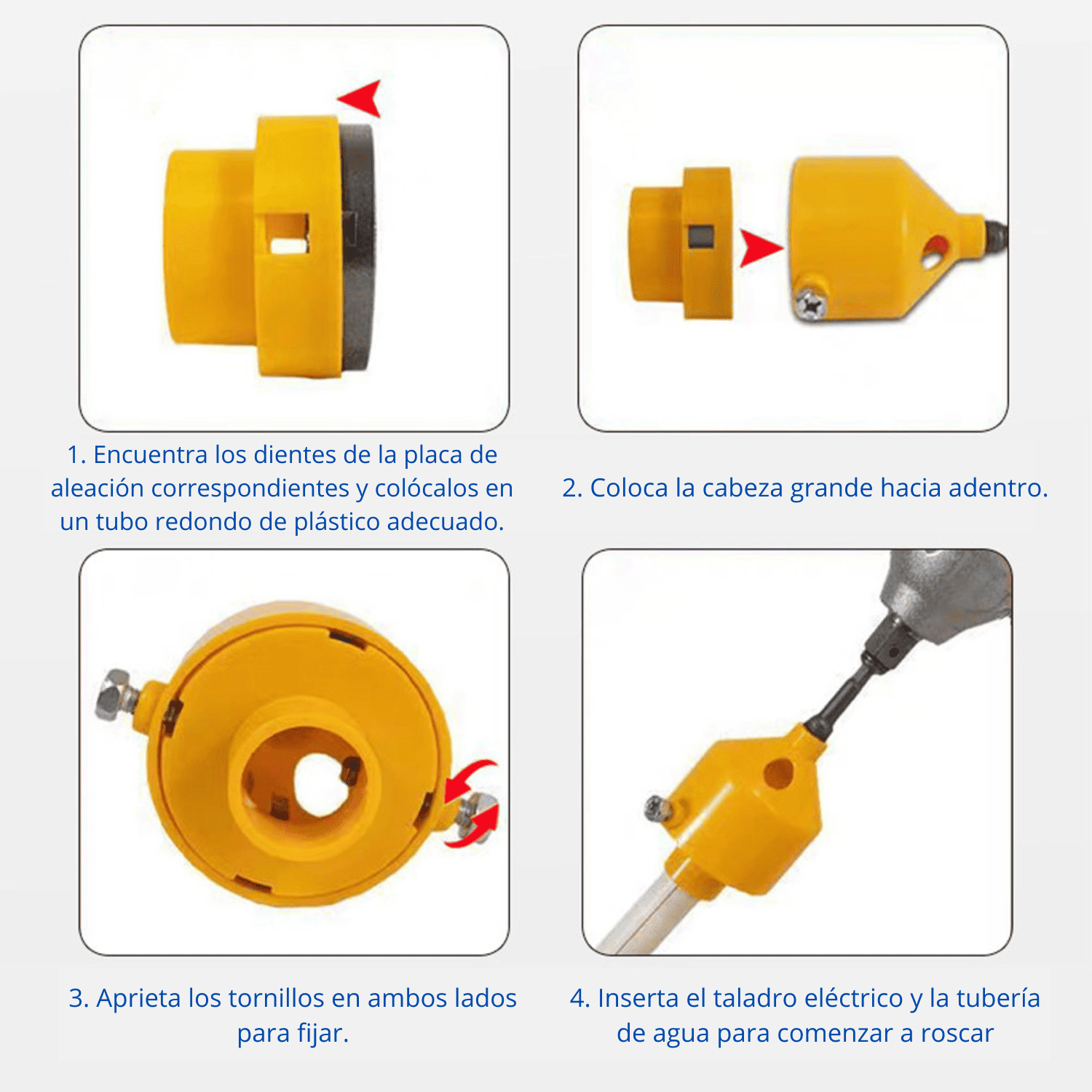 Set de Tarrajas para Tubos PVC – 10pcs