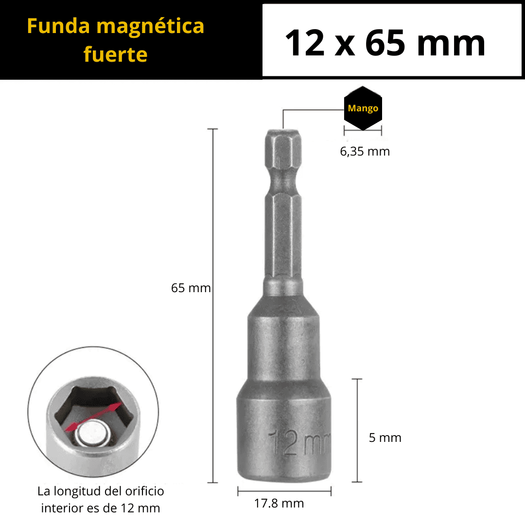 Dado Magnético con Ingreso 1/4” – Trabajo Preciso y Seguro en Cada Tornillo