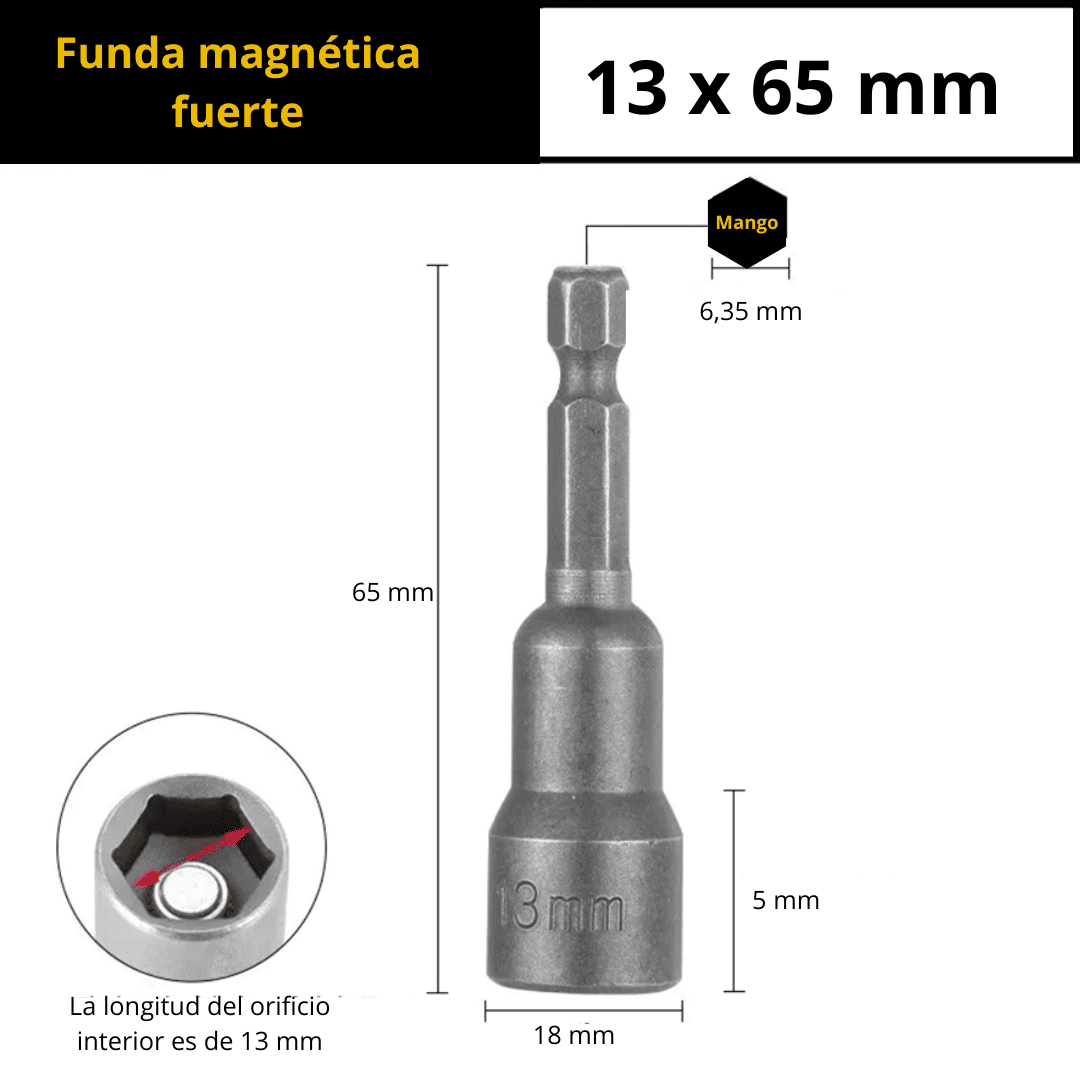 Dado Magnético con Ingreso 1/4” – Trabajo Preciso y Seguro en Cada Tornillo