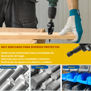 Set 3 Brocas Escalonadas Espiral Cobalt - PRO