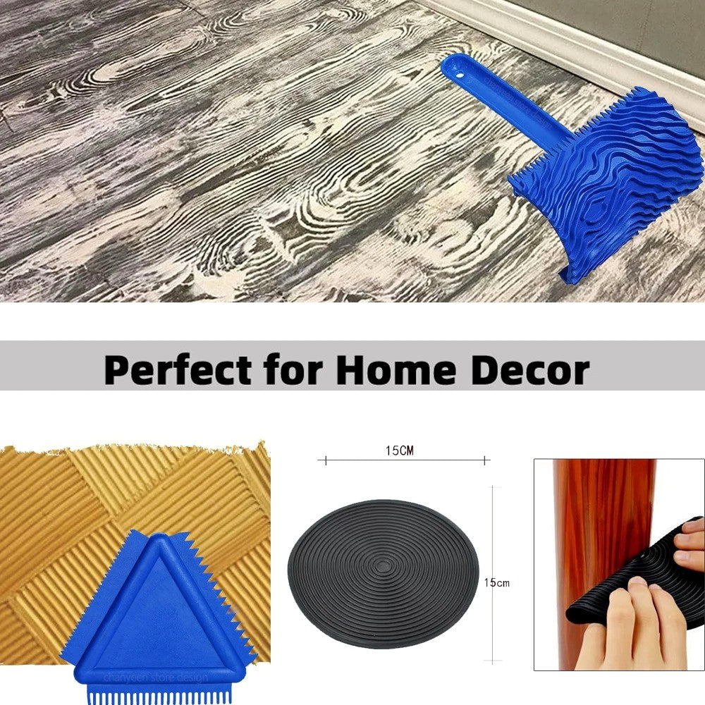 SET 8PCS PLANTILLA Veteadoras Efecto Madera