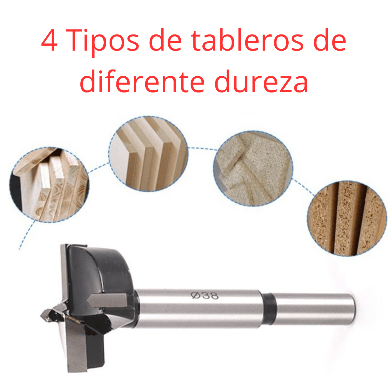Broca Forstner PRO 35 mm con Tope Regulable y 3 Hojas