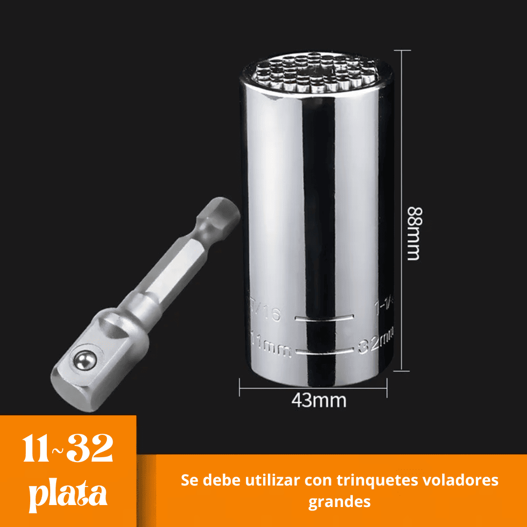 Llave de Tubo Universal con Trinquete – Ajuste Automático de 7-19 mm y 11-32 mm