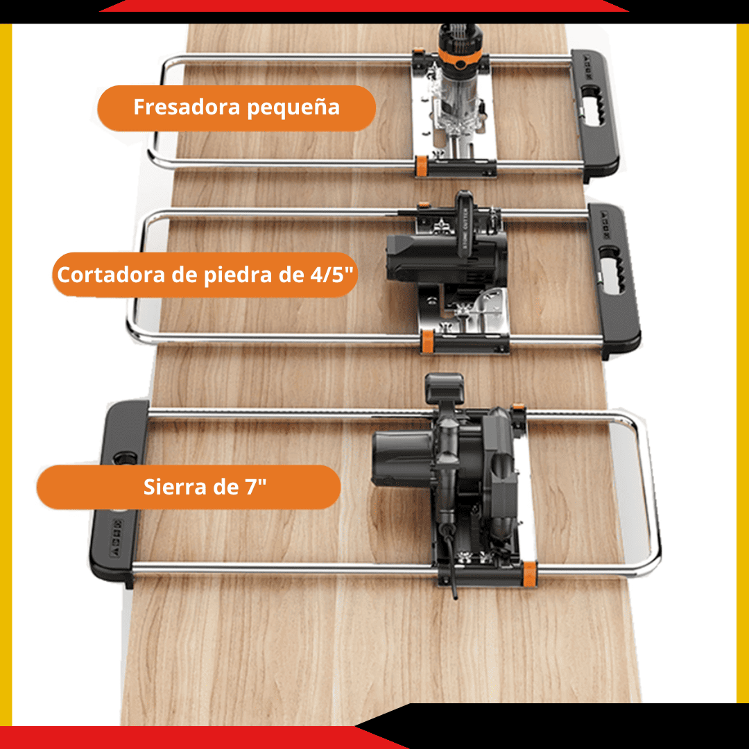 Guía de Bordes PRO para Sierra Circular, Fresadora y Ruteadora