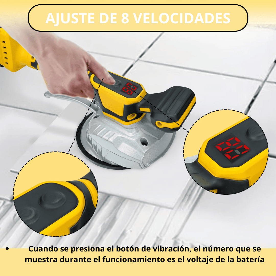 Ventosa Vibradora Compatible con Baterías DeWalt – Potencia 18V/20V para Instalación Precisa de Azulejos