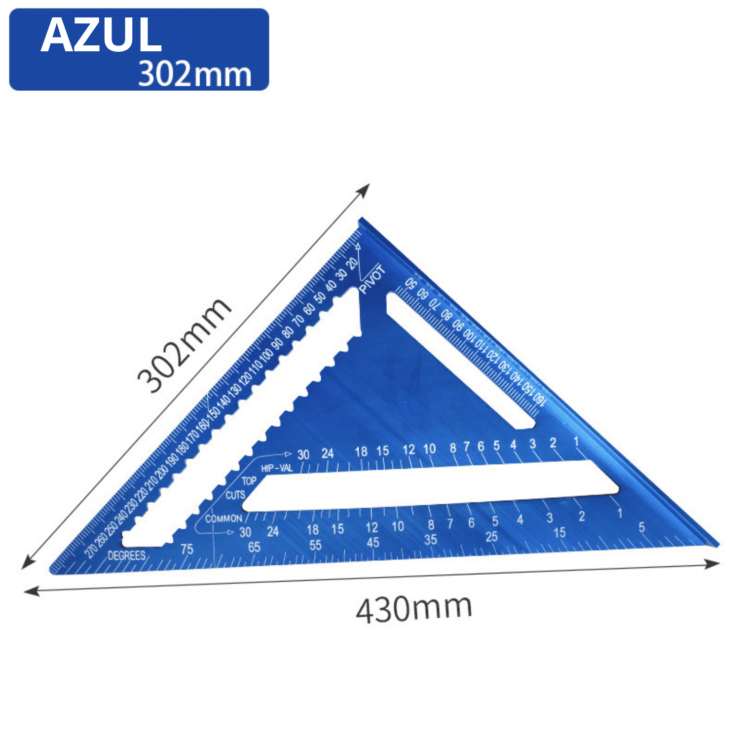 Escuadra Rápida de 12" en Aluminio Alto Relieve