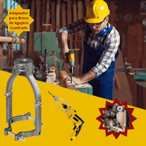 Adaptador para Broca de Agujero Cuadrado – Compatible con Taladro de Banco y Manual