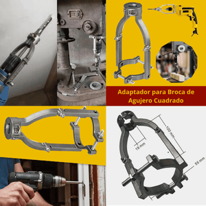 Adaptador para Broca de Agujero Cuadrado – Compatible con Taladro de Banco y Manual