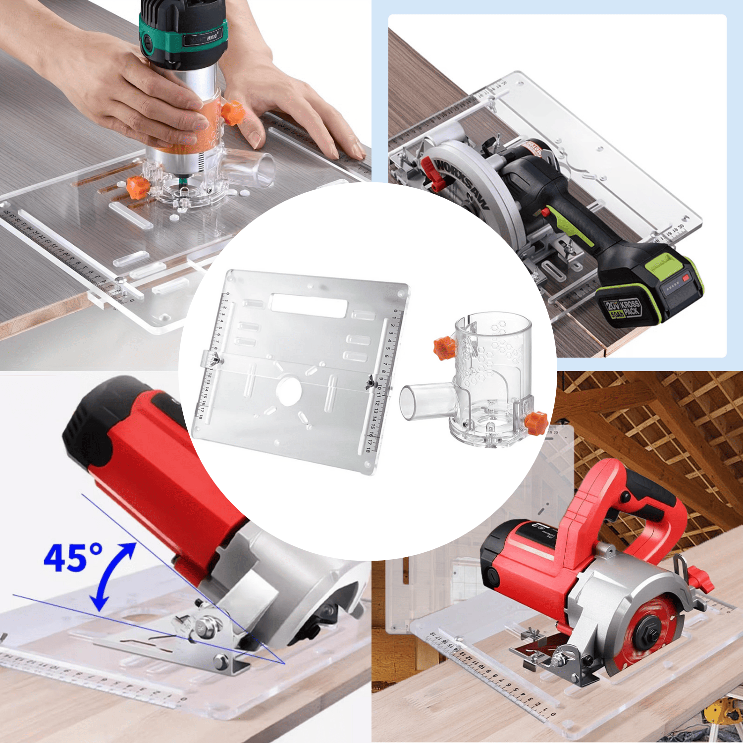 Placa Guía Imbot para Router y Sierra Circular (5” y 6”)