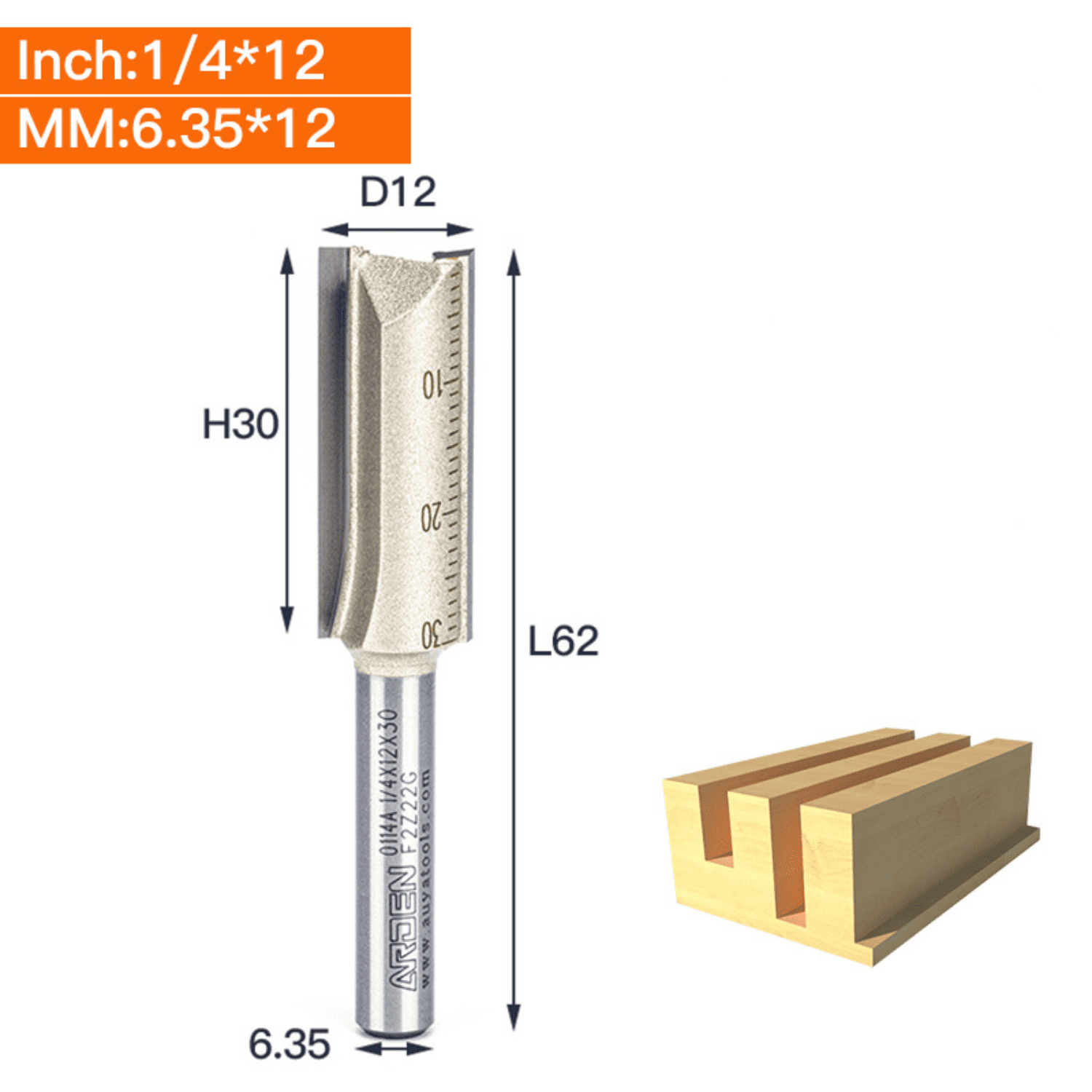Fresa Corte Recto 12x1/4mm – ARDEN