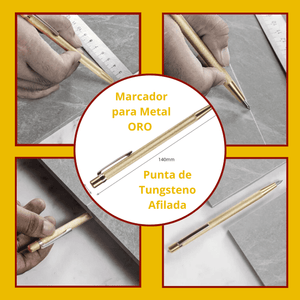 Marcador para Metal ORO – Punta de Tungsteno Afilada