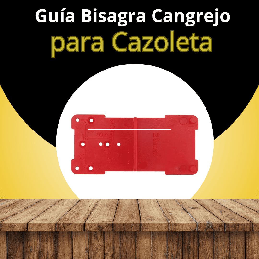 Guía Bisagra Cangrejo para Cazoleta - Plantilla para Melamina