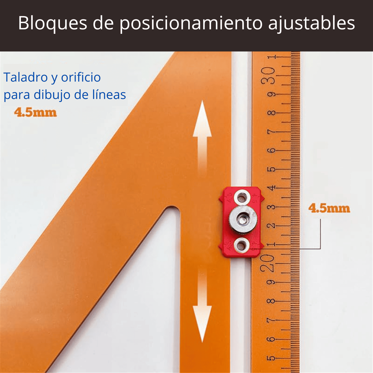 Escuadra Rápida 21” con Guía de Perforación – Precisión extendida para trabajos exigentes