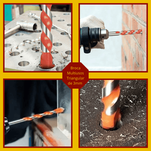 Broca Multiusos Triangular de 3mm – Alta Precisión en Cerámica y Azulejos