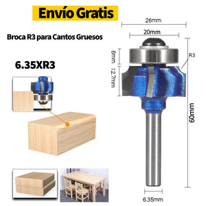 Fresa Refiladora R3 De 4 Hojas para Cantos Gruesos