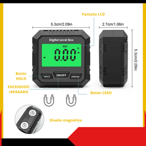 Inclinómetro Digital Imantado 360° – Precisión Total en Cada Ángulo