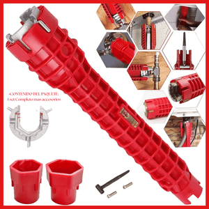 Llave para Gasfitería 8 en 1 – Diseño Largo, Multifuncional y Ergonómico