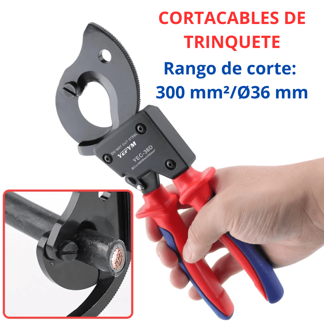 Cortador de Cable de Trinquete – Modelo YEG-36D para Cables de hasta 300 mm²