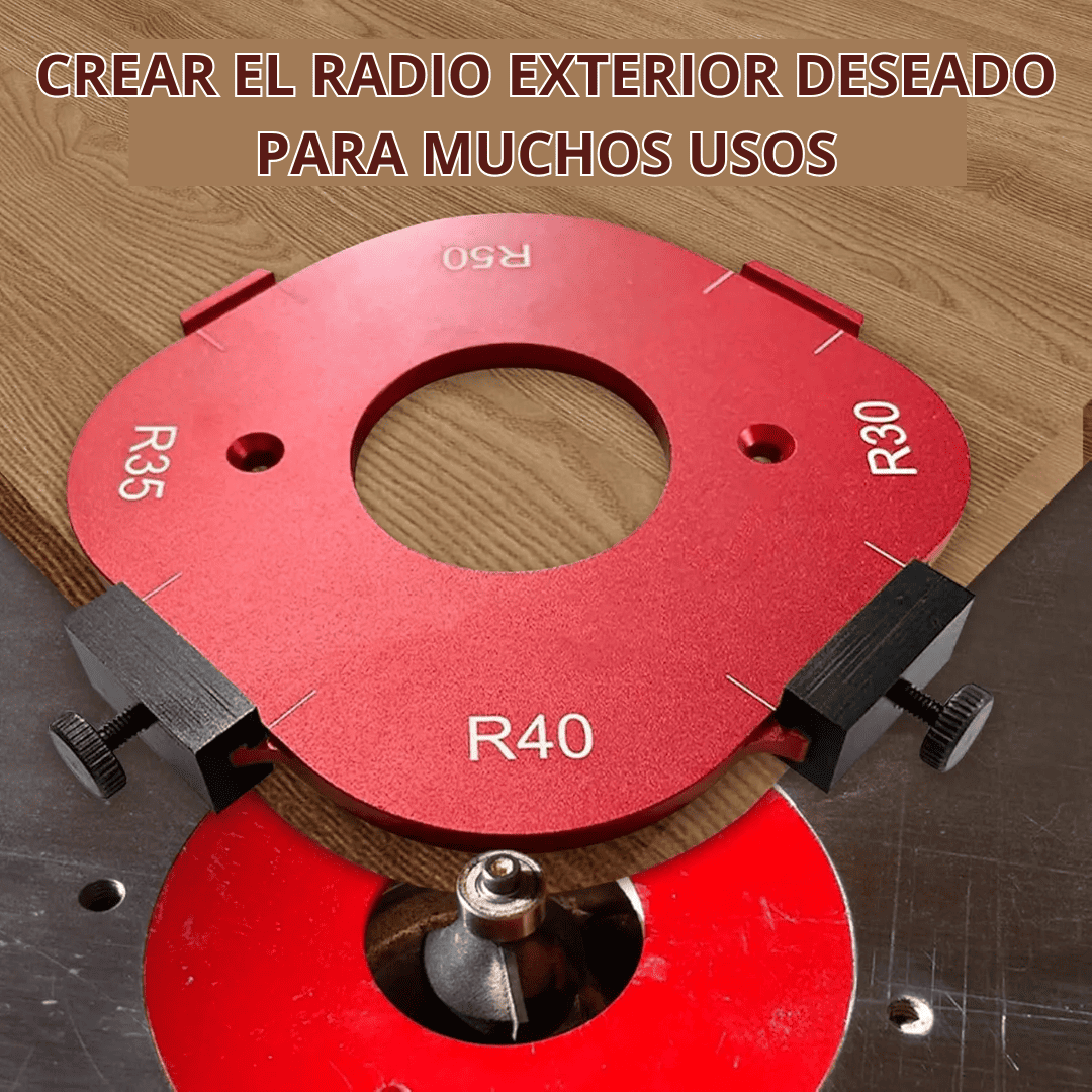 Plantillas para Bordes de Esquinas – Aluminio 4 en 1 – Radios Precisos para Carpintería Profesional