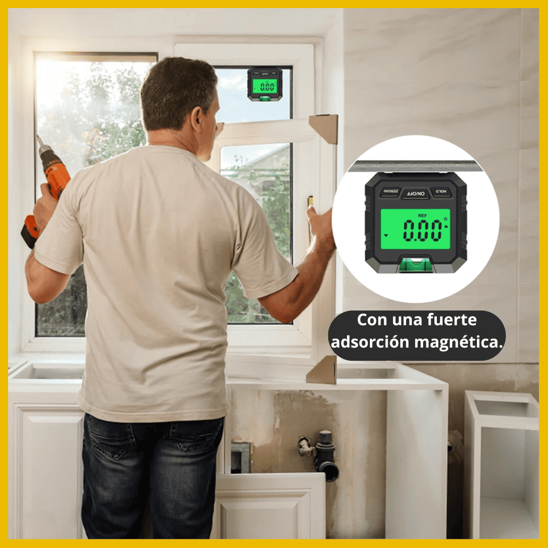 Inclinómetro Digital Imantado 360° – Precisión Total en Cada Ángulo