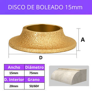 DISCO DE BOLEADO PARA PORCELANATO, GRANITO Y MÁRMOL – 10MM, 15MM, 20MM