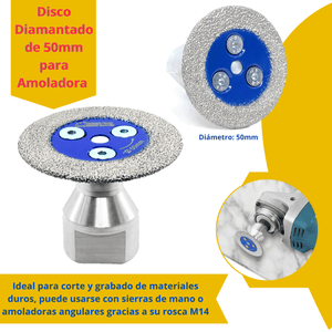 Disco Diamantado de 50mm para Amoladora
