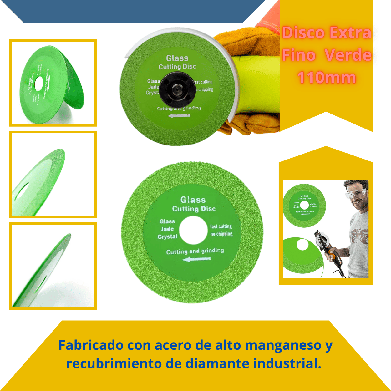 Disco Extra Fino Verde 110mm