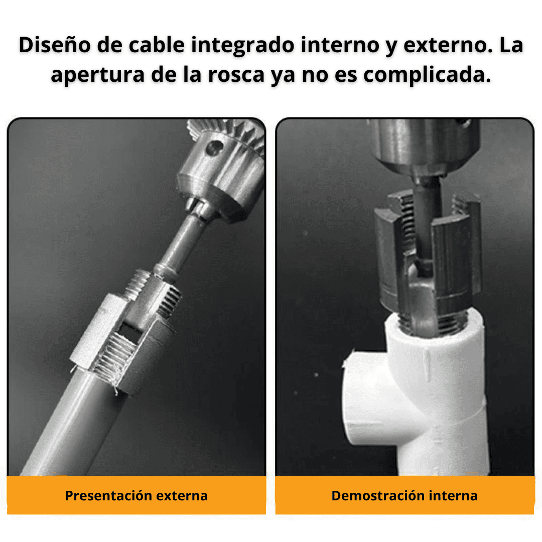 Tarraja 1/2” y 3/4” para Tubos PVC – Rosca Interna y Externa Compatible con Taladro