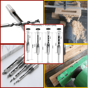 Set de 4 Brocas Cuadradas para Madera– Precisión Profesional en Carpintería