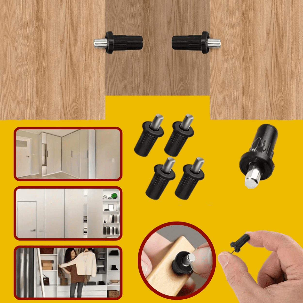 Pin de Acero para Muebles – Tipo Pívot Retráctil