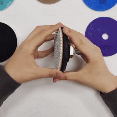 Set de 7 Discos Pulidores en Húmedo – de 4" para Granito y Mármol