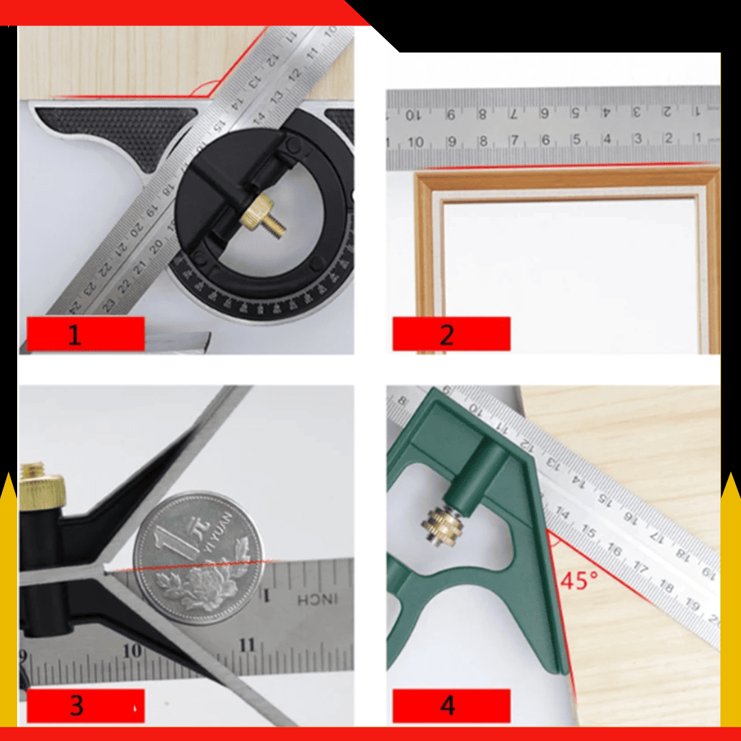 Escuadra Combinada PRO de 12” – Precisión y Versatilidad en una Sola Herramienta