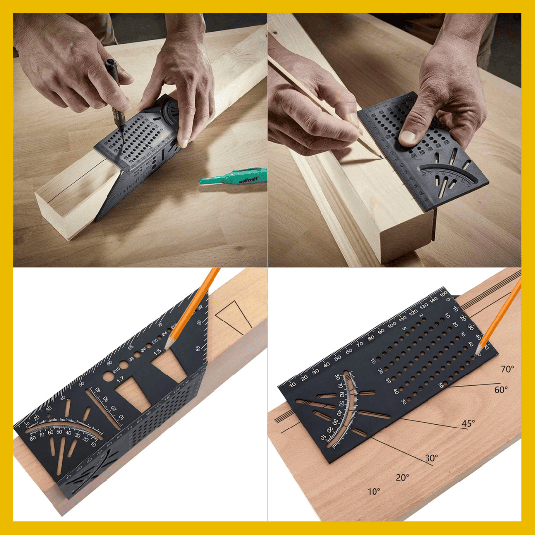 ESCUADRA 3D MULTIUSO – Variante en ABS o en Aluminio de Alta Precisión