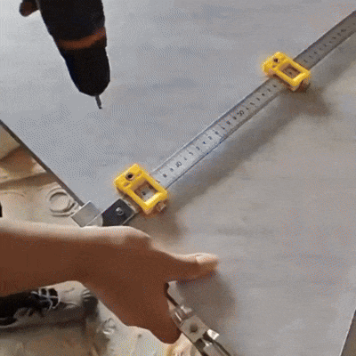 Regla Guía para Conector Invisible – Localizador de Precisión en Aluminio