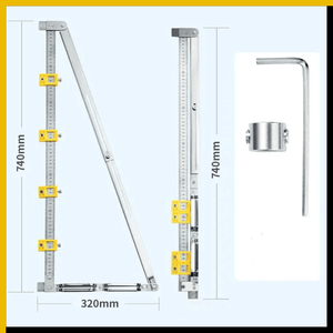 Regla Guía para Conector Invisible – Localizador de Precisión en Aluminio