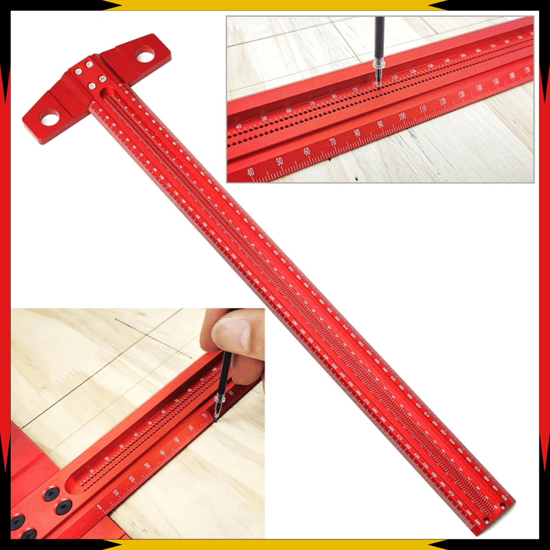 Regla de Aluminio Tipo T – Trazador de Líneas Preciso para Carpintería 60 cm