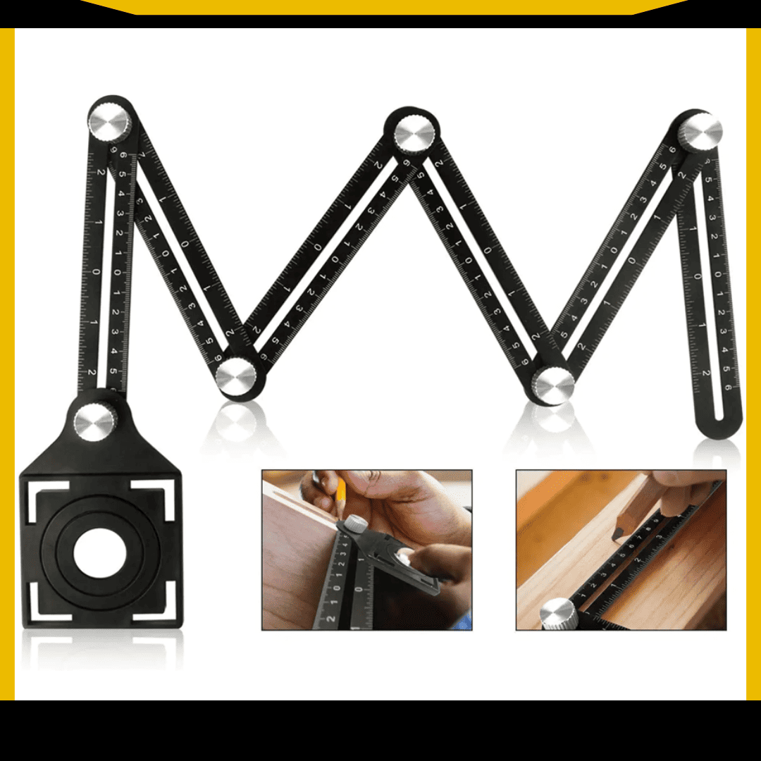 Regla Localizadora de Agujeros 6 Pliegues en Aluminio – Versión Estándar y PRO con Cola de Pez