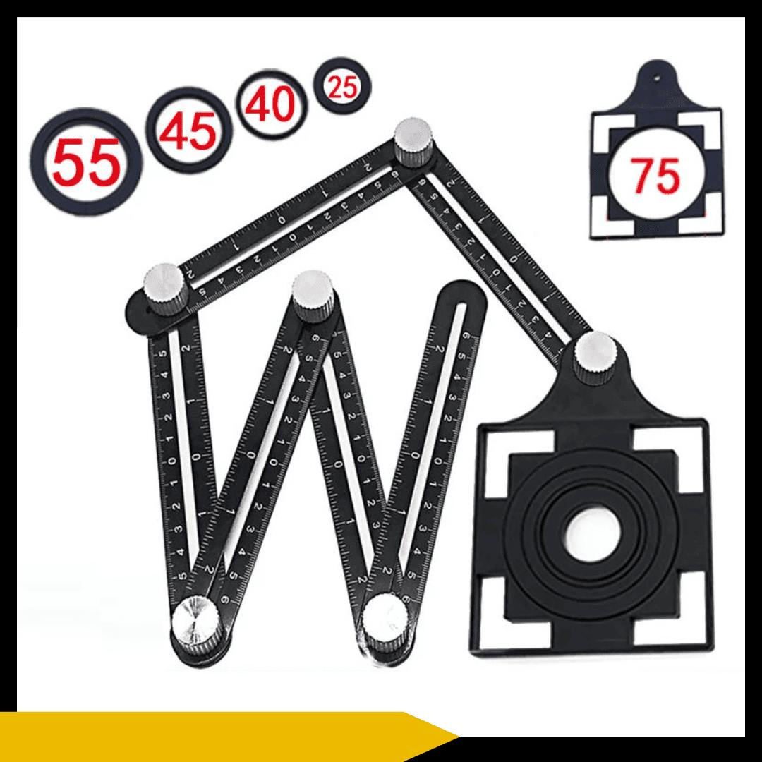 Regla Localizadora de Agujeros 6 Pliegues en Aluminio – Versión Estándar y PRO con Cola de Pez