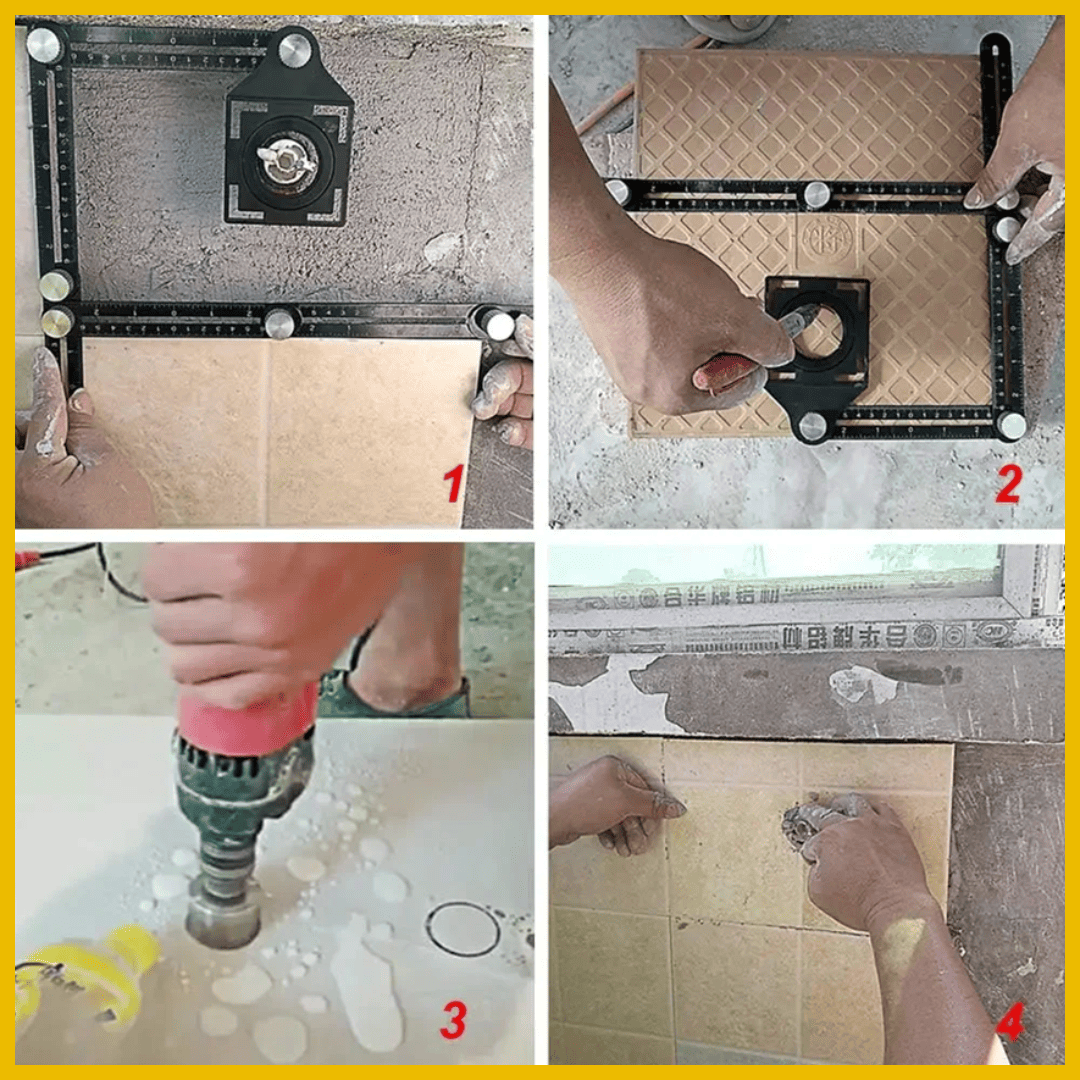 Regla Localizadora de Agujeros 6 Pliegues en Aluminio – Versión Estándar y PRO con Cola de Pez