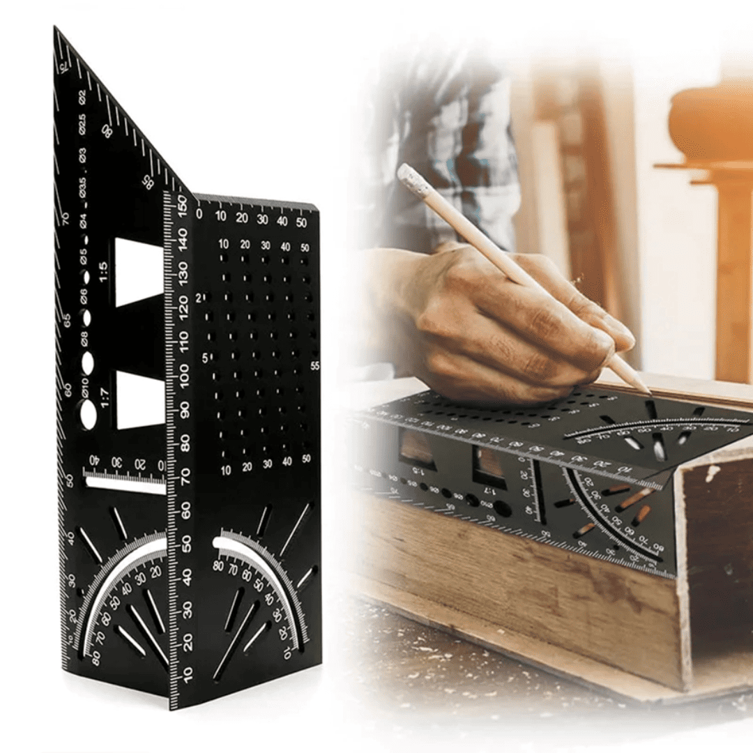 ESCUADRA 3D MULTIUSO – Variante en ABS o en Aluminio de Alta Precisión