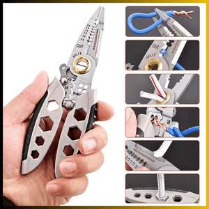 Alicate Multiuso 9 en 1 de 7” PRO – Todo en Uno para Electricistas y Bricolaje