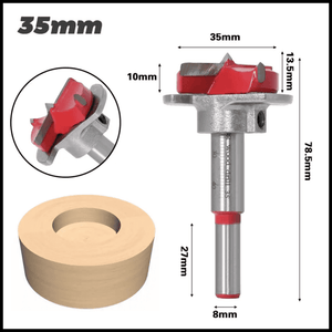 Broca Forstner de 35mm con Tope Regulable – Perforación Precisa para Madera y Melamina