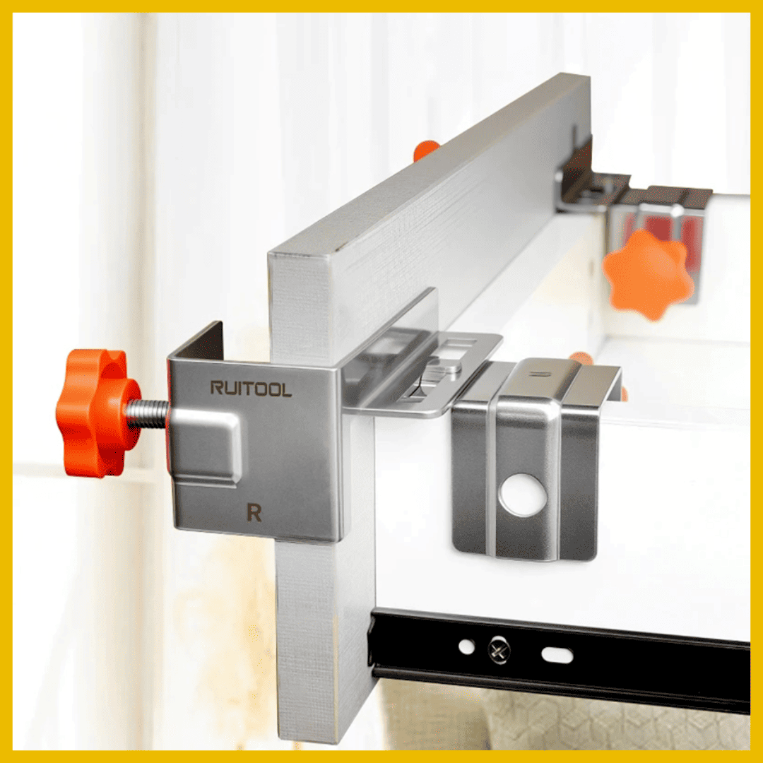 Abrazadera 2 en 1 para Tapa de Cajón y Corredera – Set de 2 Piezas de Precisión para Armado Rápido