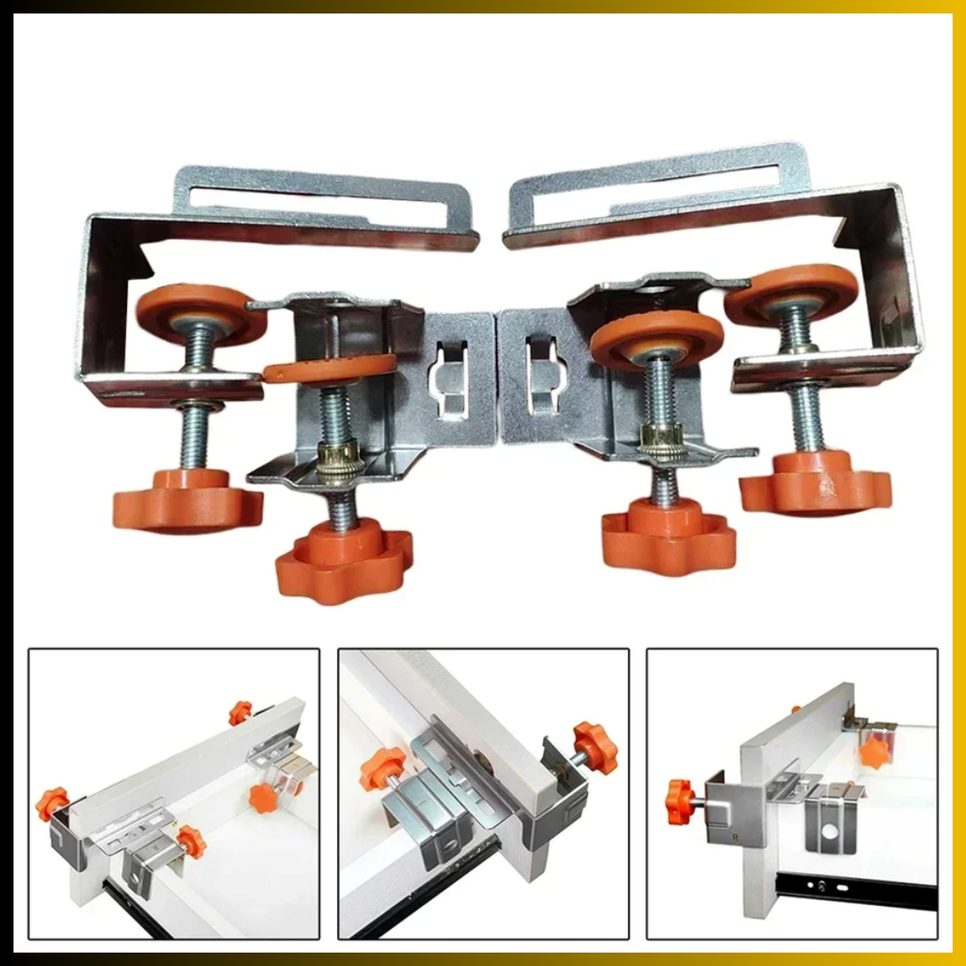 Abrazadera 2 en 1 para Tapa de Cajón y Corredera – Set de 2 Piezas de Precisión para Armado Rápido