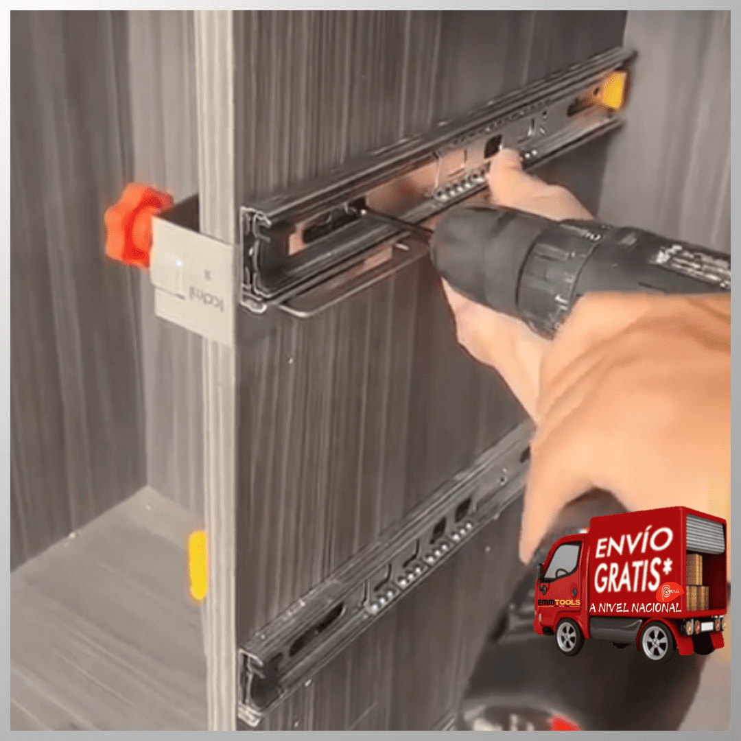 Abrazadera 2 en 1 para Tapa de Cajón y Corredera – Set de 2 Piezas de Precisión para Armado Rápido