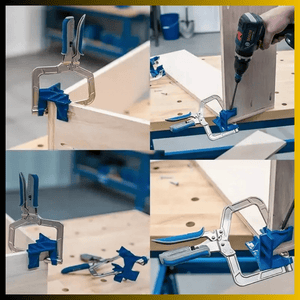 Prensa Alicate con Sistema para Tornillos Ocultos – Ensambles a 90° con Precisión Profesional