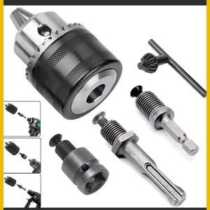 Mandril Chuck con Llave + Set de 3 Adaptadores