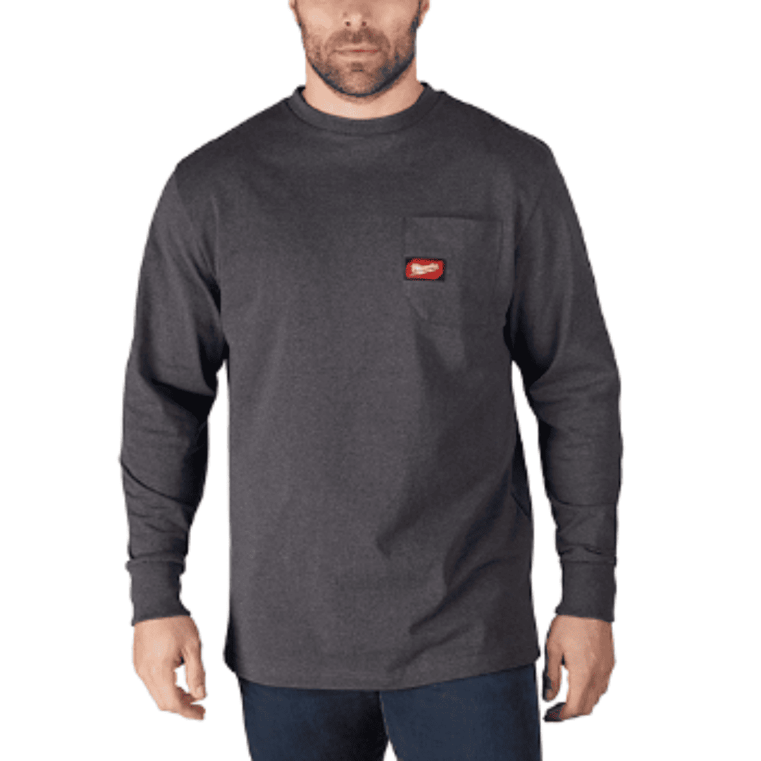 Camiseta de Trabajo Milwaukee Gris 602G-L – Resistencia y Comodidad para Jornadas Exigentes