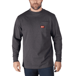 Camiseta de Trabajo Milwaukee Gris 602G-L – Resistencia y Comodidad para Jornadas Exigentes
