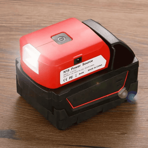 Adaptador USB con Linterna para Milwaukee M18 – Carga Celular + Luz LED en un Solo Accesorio